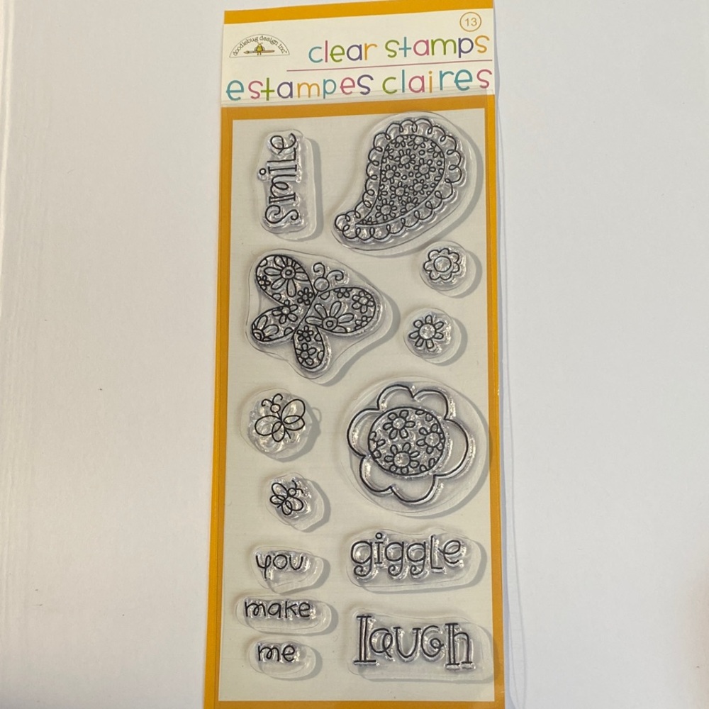 Expressions Clear Stamps with Black Designs